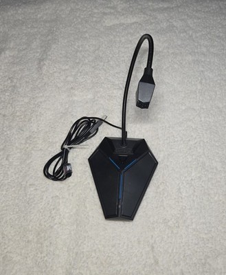 CMTECK USB Desktop Gaming Microphone Flexible Gooseneck PC Mic Black