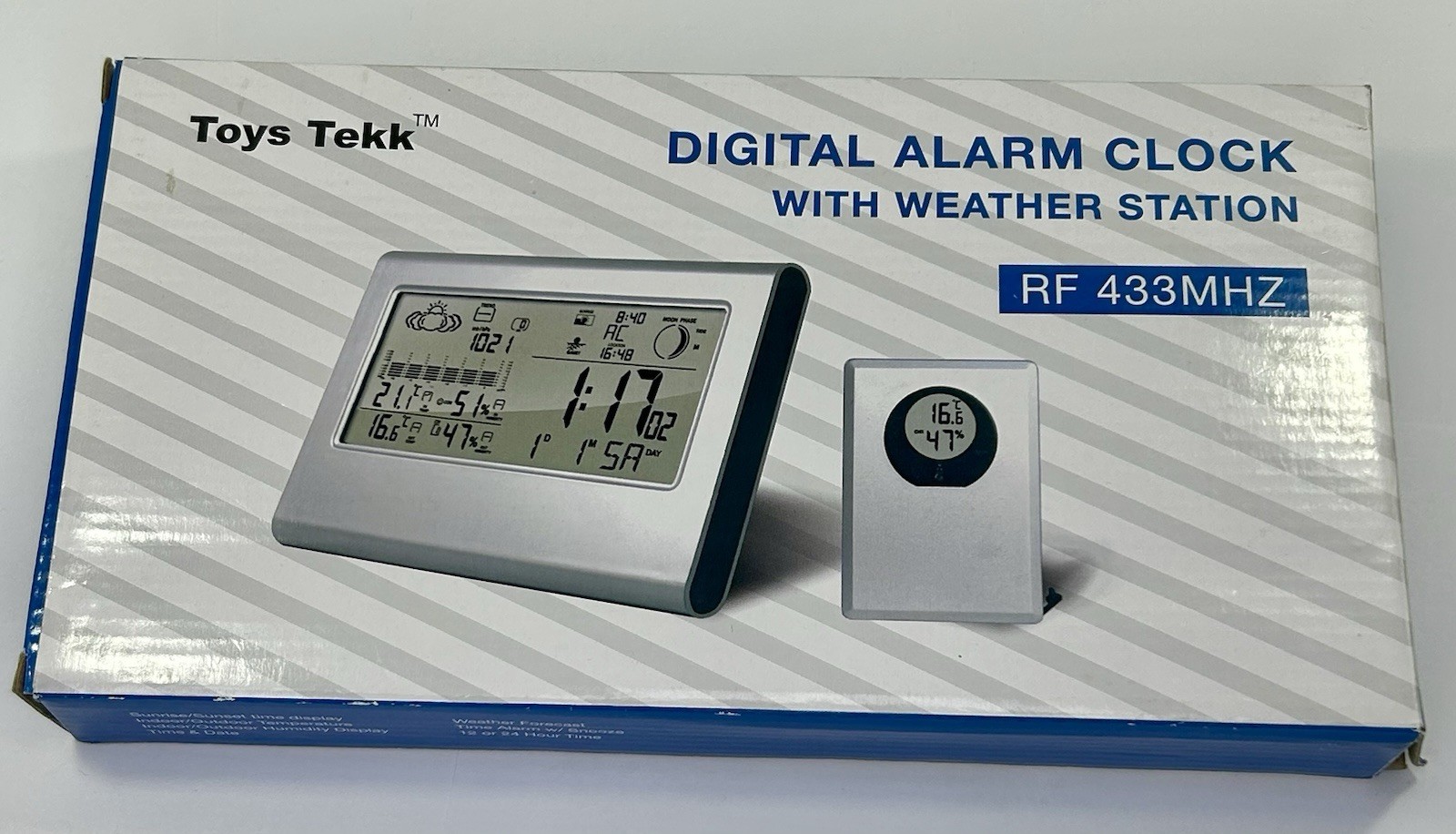 Digital Alarm Clock With Wireless Sensor. Never Used