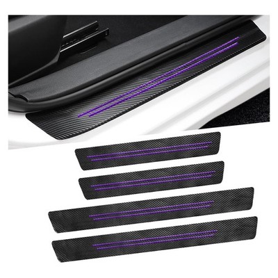 4 PCS Car Door Sill Protectors, Anti-Scratch Auto Threshold Protection Strips...