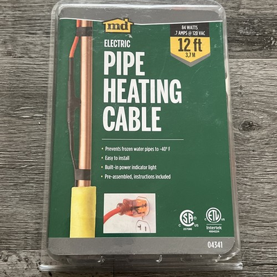 #ad #ad MD Electric Pipe Heating Cable 12’ NIB 04341 New $18.04