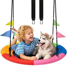 Tree Swing, 24 Inch Saucer Swing for Kids, for Outdoor, 6-Color Mixed