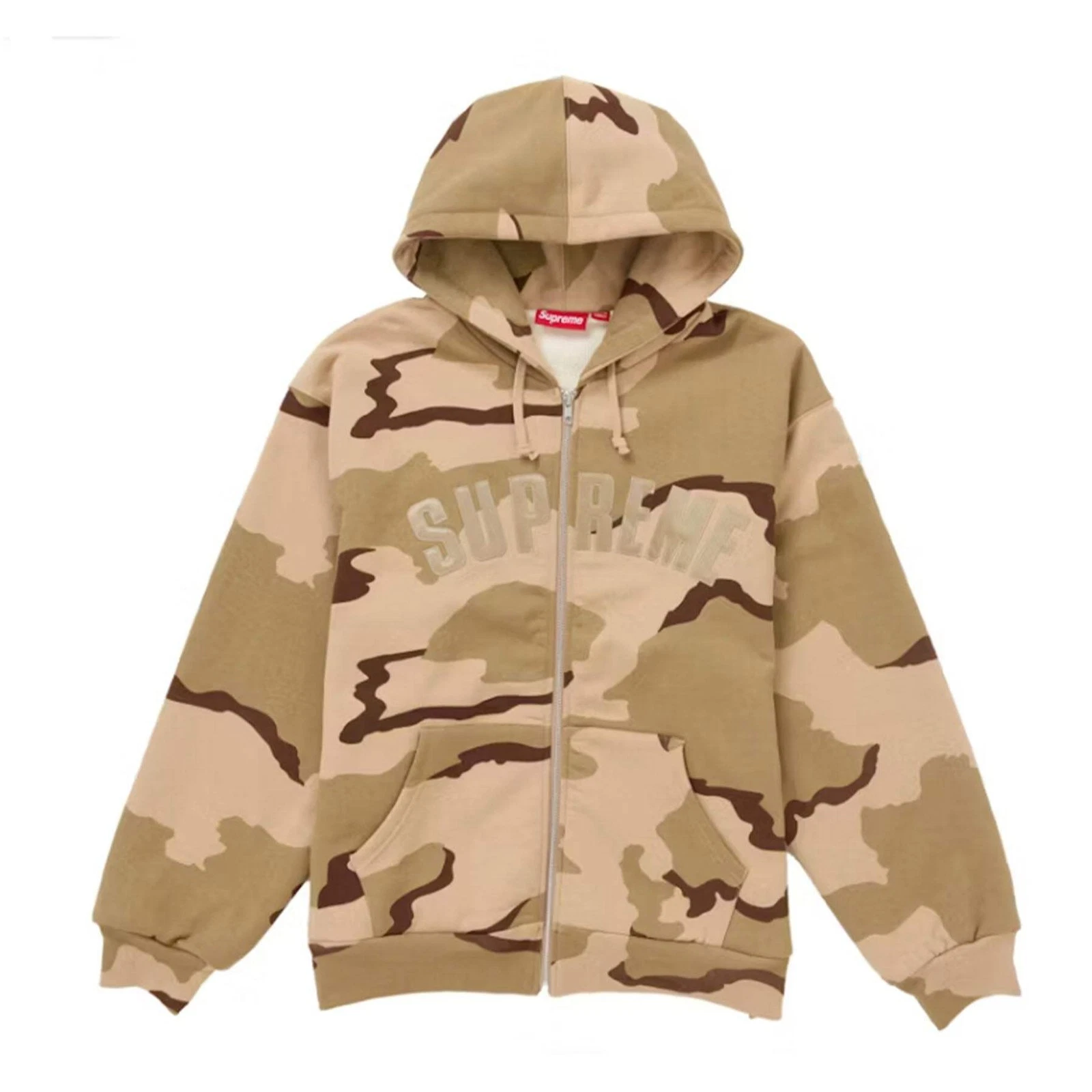 Supreme Arc Thermal Zip Up Hooded Sweatshirt Desert Camo