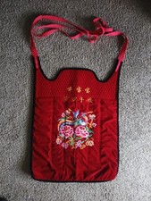 Reversible Chinese Baby Bellyband Apron Embroidered Phoenix Flower Kids Gift
