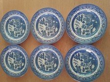 6 X WILLOW PATTERN SIDE PLATES from STONEHOUSE POTTERY STAFFORDSHIRE PERFECT!