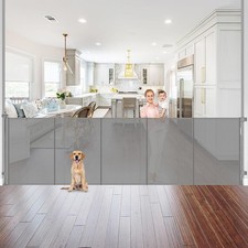 42 Extra Tall Retractable Pet Gate - 96 Wide Indoor/Outdoor Dog Barrier