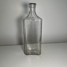 Graduated Medicine Apothecary Clear Glass Bottle 3XVI - 9 Tall
