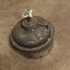 Old Vintage Small Tin Kerosene Oil Lamp Traditional Lighting Craft Railway Light