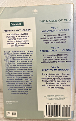 The Masks of God : Primitive Mythology - Paperback By Campbell, Joseph  - Picture 2 of 11