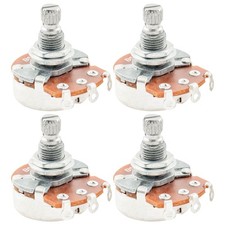 Alpha 4Pcs Full Metric Linear Taper B500K Split Shaft Pots Guitar Potentiometers