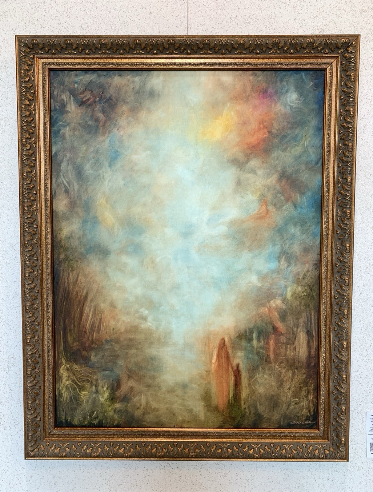 Original Art Custom Framed Oil Painting “Paradise” 40x 30” Canvas by Chip Ghigna