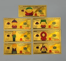 24k Gold Foil South Park Set Banknote Set Collectible