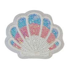 Seashell Beach Patch - Sequins Embroidered Ir...