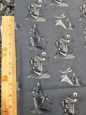 Nightmare before Christmas Cotton Fabric 45" Wide By The Yard