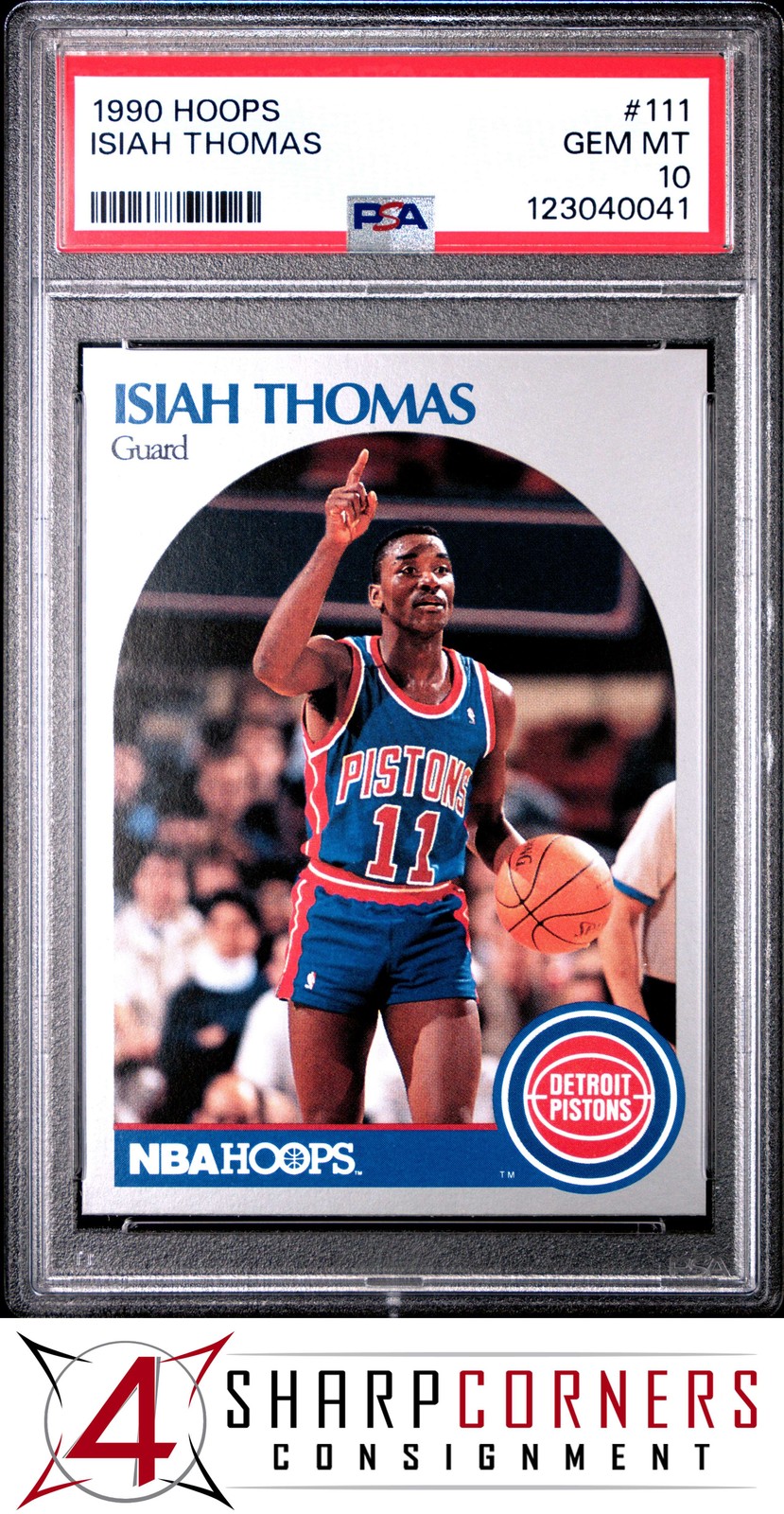 1990 HOOPS #111 ISIAH THOMAS PISTONS HOF PSA 10