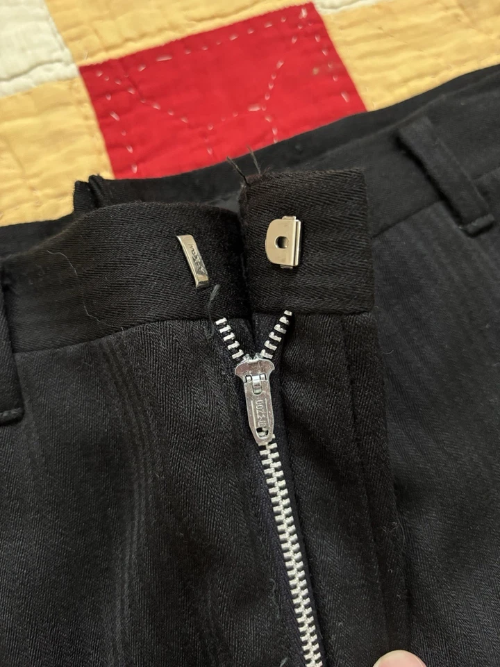 Vestido de lana vintage años 60 pantalones lazo caído negro 32x30" Foto 4 de 4