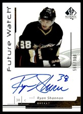 2006-07 SP AUTHENTIC FUTURE WATCH AUTO Ryan Shannon Rookie Auto 566/999 Anaheim