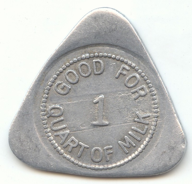 Centreside Dairy Token, Good for 1 Quart of Milk, Renfrew, Ontario, Canada