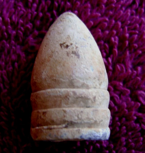 DUG CIVIL WAR CONFEDERATE FRENCH TRIANGLE BASE 58 CALIBER BULLET