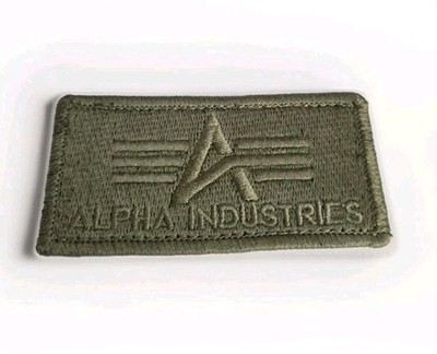 Original Alpha Industries Klett Patch Abzeichen 8x4 Rep Grey Olive Bomber w NEU 