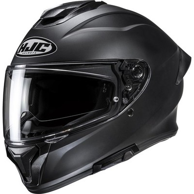 Motorrad Helm L - HJC C71 Solid Integralhelm - schwarz matt