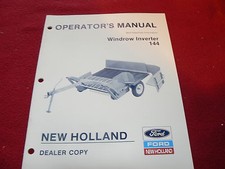 New Holland 144 Windrow Invertor Operator's Manual
