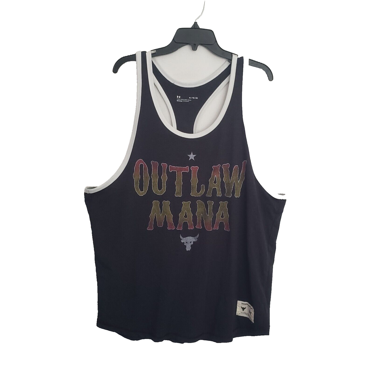 Under Armour Project Rock Shirt Mens XL Outlaw Mana Muscle Tank Top Training