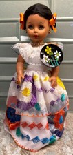 Vintage Tipicas Dolly Chiapas Mexico vinile ciglia lampeggianti in custodia di plastica 11"