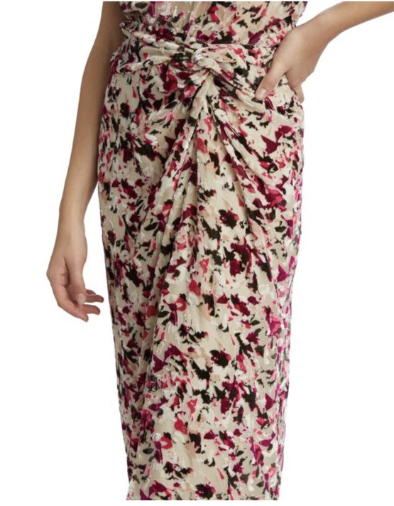 Rag & Bone Amber Burnout Midi Skirt Velvet Sz 4 - Image 2 of 4