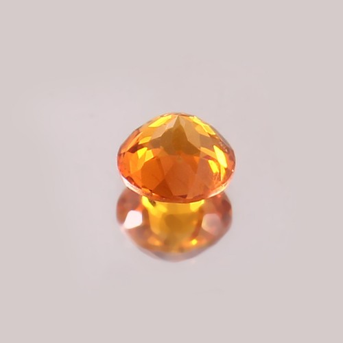 AAA Wonderfull Natural Ceylon Orange Sapphire Loose Round Gemstone Cut 5x5 MM - Picture 4 of 4