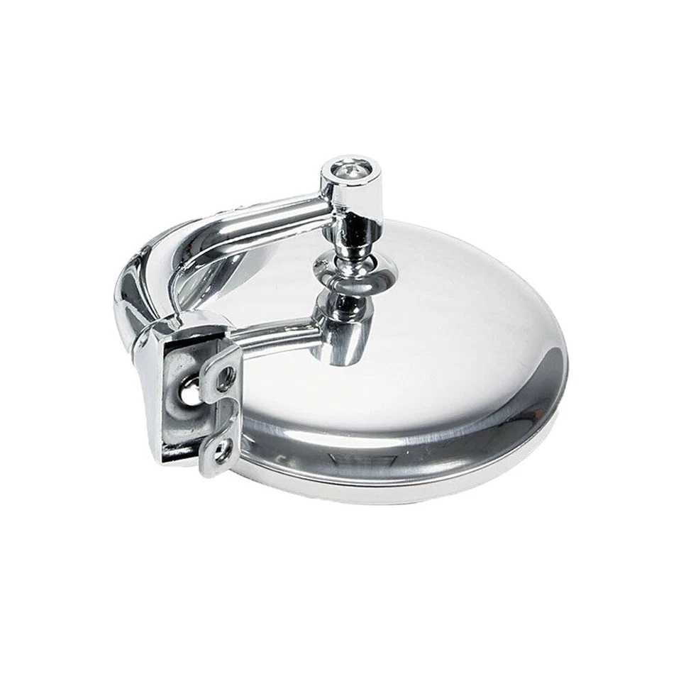 4" Stainless Steel CLASSIC CAR Clamp Clip On Peep Overtaking Mirror Like Chrome - Image 3 of 4