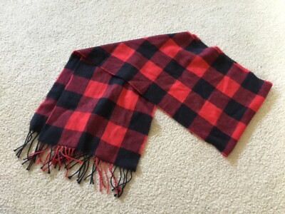 buffalo plaid cashmere scarf