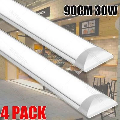 LEMBRD 4X 90cm LED Röhren Feuchtraumleuchte Werkstatt Garage Lampe Deckenleuchte Neu
