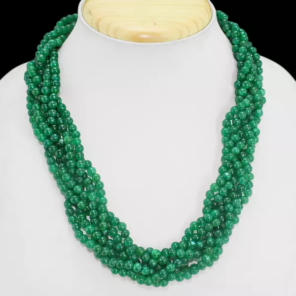 TRUELY VERY ATTRACTIVE 486.00 CTS NATURAL GREEN EMERALD BEADS