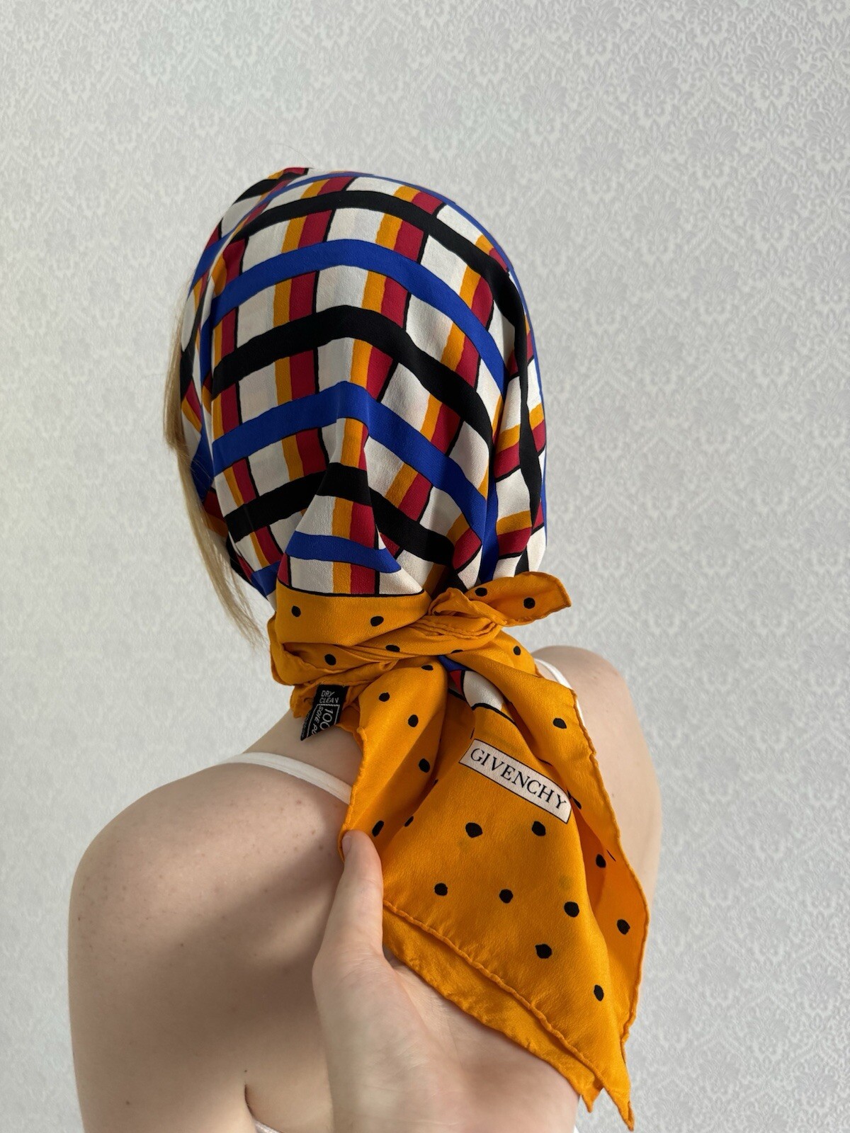 Givenchy Silk Scarf Geometric Pattern - image 3