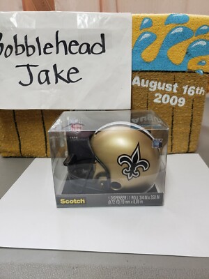 NIB NEW ORLEANS SAINTS MINI FOOTBALL HELMET TAPE DISPENSER SCOTCH | eBay