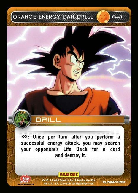 DBZ Dragon Ball Z TCG Card Panini Premiere S41 Orange Energy Dan