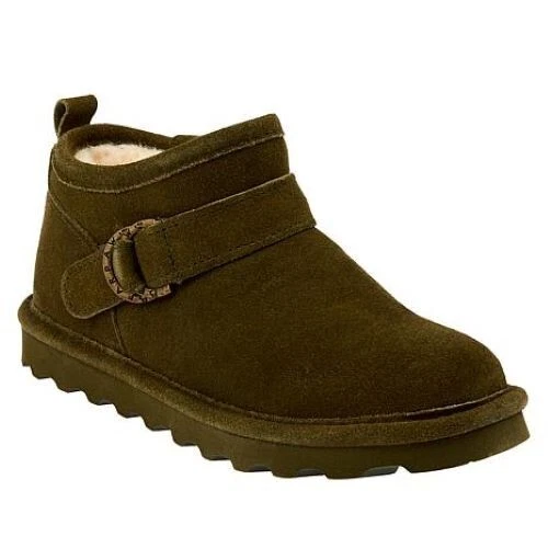 BEARPAW Suede Petite Micro Boot with NeverWet Women s Size 9