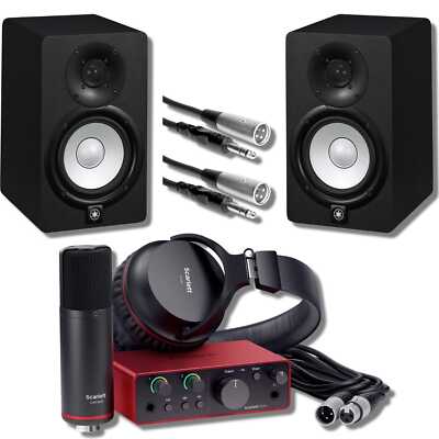 Focusrite Scarlett Solo Studio Recording Bundle with HS5 (Pair