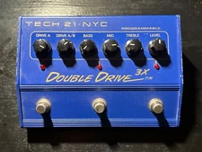 TECH21 NYC Double Drive 3X Programmable Guitar Pedal Tested Works