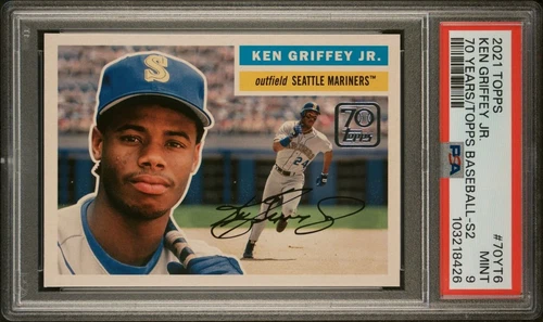 2021 Topps Baseball Ken Griffey Jr. -70 Yrs Topps Card #70YT6 PSA Mint 9