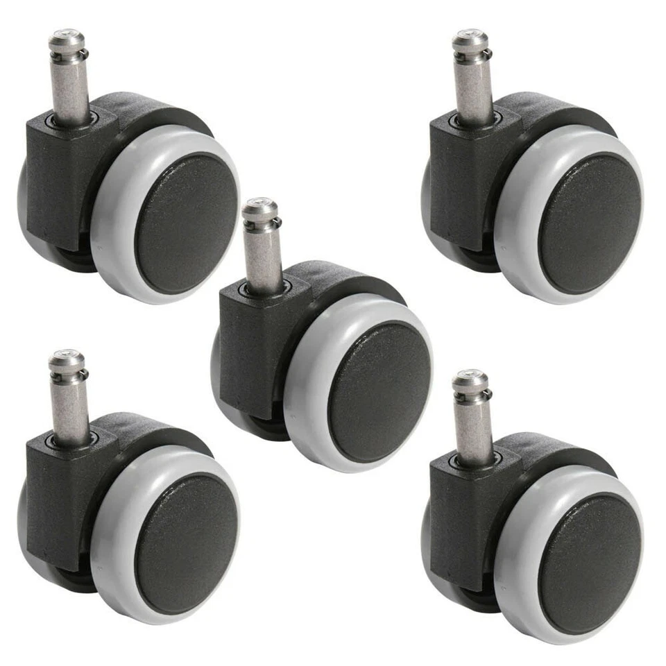 Ersatzrollen Bürostuhl Drehstuhl 5 Stk. Topstar (Hartboden) Ø55mm / Stift Ø10mm