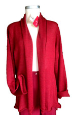 APU KUNTUR ❤️ L - XXL STR.-JACKE rot *NEU*LP 179 € PENELOPE Rein BABYALPAKA Peru