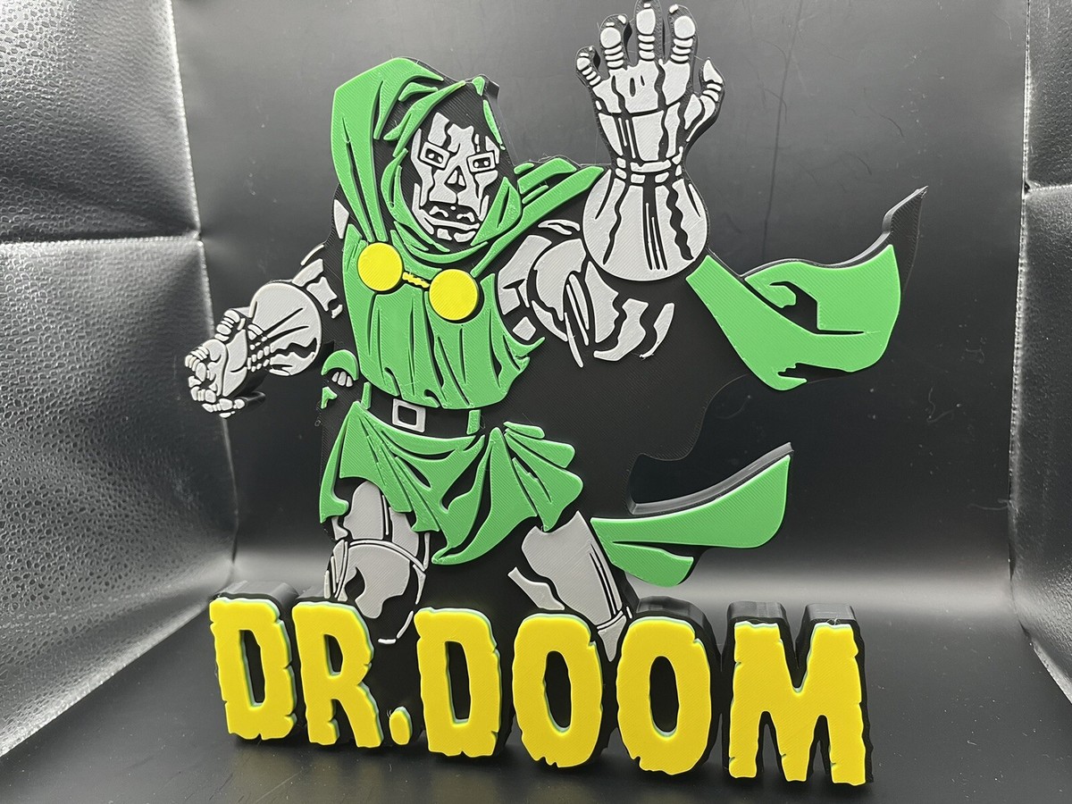 Dr. Doom Logo Sign Display | 3D Wall Desk Shelf Art | eBay