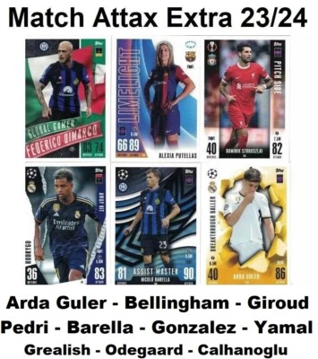Match Attax Extra Champions League 2023/24 2024 Base 1 To 250 Choose Cards