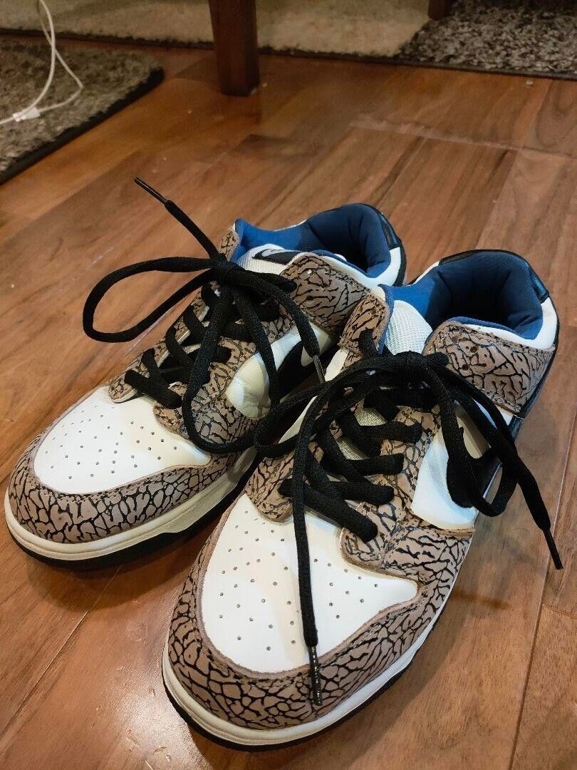 Nike SB Dunk Low Supreme White Cement Size Us 10.5 Pre-Owned Nike SB Dunk Low Supreme White Cement Size Us 10.5 Pre-Owned