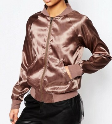 STORY of LOLA Jacke / Blouson 'Silky Bomber Jacket'  - bronze - S/M - neuwertig