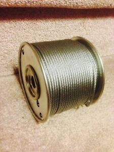 1000 250 100 ft Coil 500 7x7 Type 304 Stainless Steel Cable: 100 5000 ft 1//16 2500