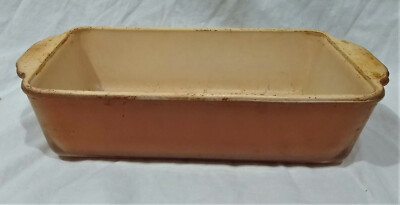 Anchor Hocking Fire King Vintage Stoneware/Glass Beige Bread/Loaf