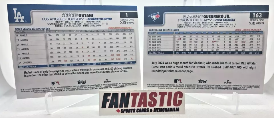 2025 Topps Series 1 Base Card YOU PICK # 1 to 250 - combined shipping available - Image 2 of 2