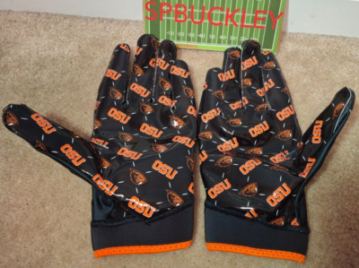 NIKE SUPERBAD 6.0 NCAA OREGON STATE BEAVERS PADDED FOOTBALL GLOVES, NEW